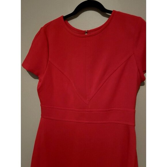 Eliza J Red Short Sleeve Sheath Dress Women's 14 Work Dress Business Casual New - Picture 3 of 9